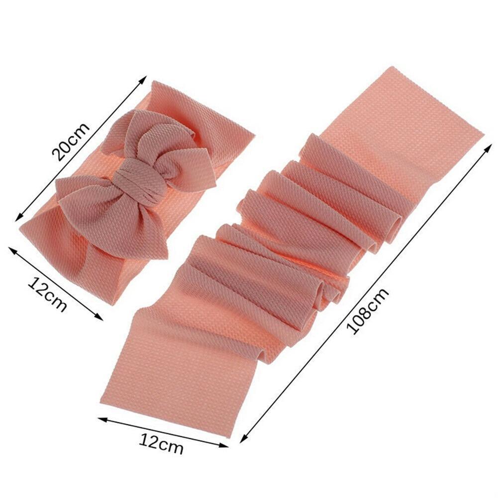 Fashion Trend Big Modern Baby Bow Accessories For Toddler Girls In Solid Bow Hairband Stretch Turban Knot Head Wrap Color for Kids
