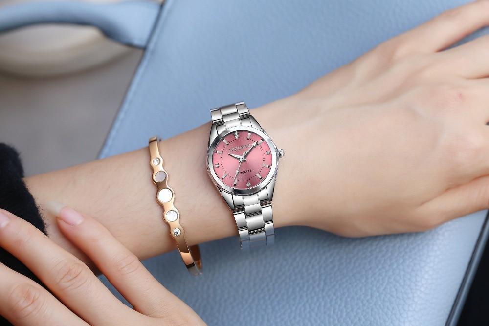New STEVVEX Women Luxury Rhinestone Stainless Steel Quartz Watches Ladies Business Watch WIth Japanese Quartz Movement For Women and Girls