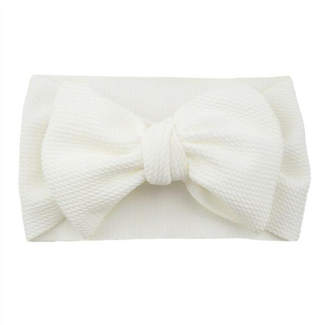 Fashion Trend Big Modern Baby Bow Accessories For Toddler Girls In Solid Bow Hairband Stretch Turban Knot Head Wrap Color for Kids