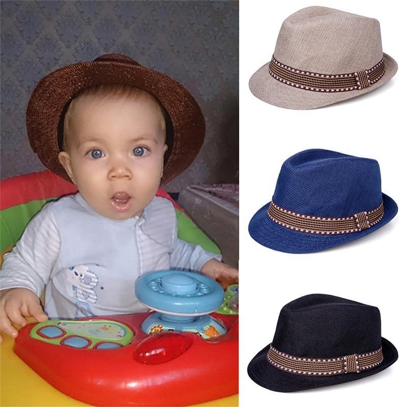Modern Baby Hat Children Jazz Straw Cap for Baby Boys/Girls Cap Baby Hat For Kids Sun Cap For Kids In Elegant Design