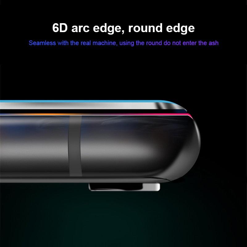 10D Curved Edge Aluminum Alloy Tempered Glass for iPhone X XS MAX 11 12 Pro Max mini 6 6S 7 8 Plus Full Cover Screen Protector Titanium Alloy Metal Edge Full Coverage Front Tempered Glass Screen Protector for iPhone
