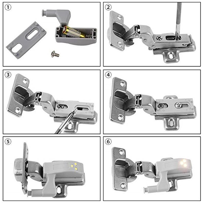 LED Inner Hinge lamp Under Cabinet Light Universal Wardrobe Light Sensor Led For Cupboard Closet Kitchen Bedroom Decor Lamp