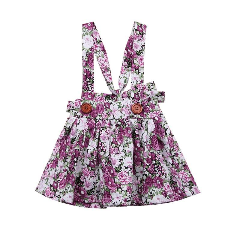 Luxury Modern Summer Fashion Toddler Kids Baby Girls Floral Printing Sleeveless Clothes Party Strap Tutu Dress For Girls