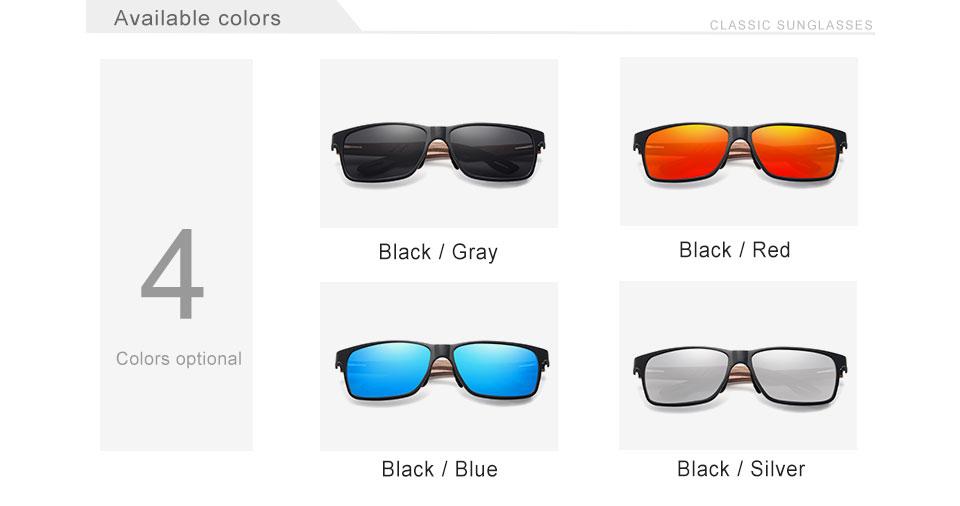 Luxury Bamboo Wood Design Polarized Elegant High Quality Men Sunglasses Mirror Lens Handmade Fashion UV400 Eyewear Accessories