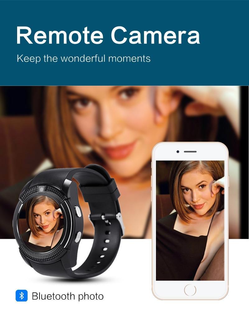 Famous Sport Men Smart Watch WIth SIM card For Android and IOS sistems With Camera Rounded Answer Call Dial Call Smartwatch and Heart Rate Fitness Tracker