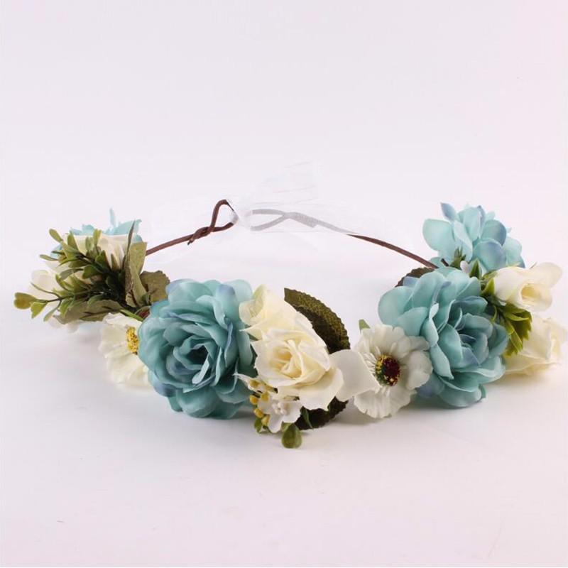 Modern Flower Headband Newborn Matching Flower Crown for Mother Kids Hair Band Accessories