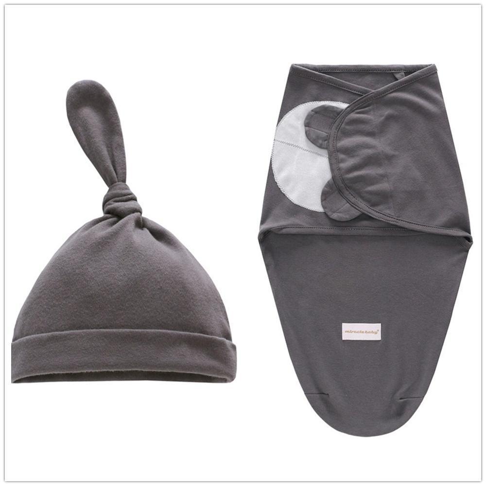 Baby Swaddle Blanket With Cap For Newborn Wrap Cotton Swaddling Bag Baby Envelope Sleep sack Blanket .