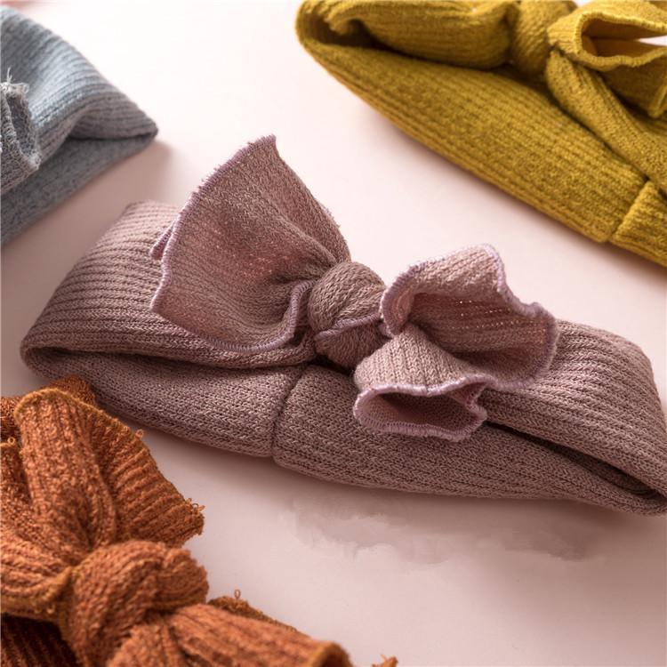 Modern Headbands Knitted Newborn Baby Bows Head Warm Headband Infant Toddler Hair Bow for Girls Kids