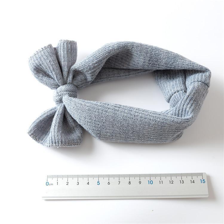 Modern Headbands Knitted Newborn Baby Bows Head Warm Headband Infant Toddler Hair Bow for Girls Kids