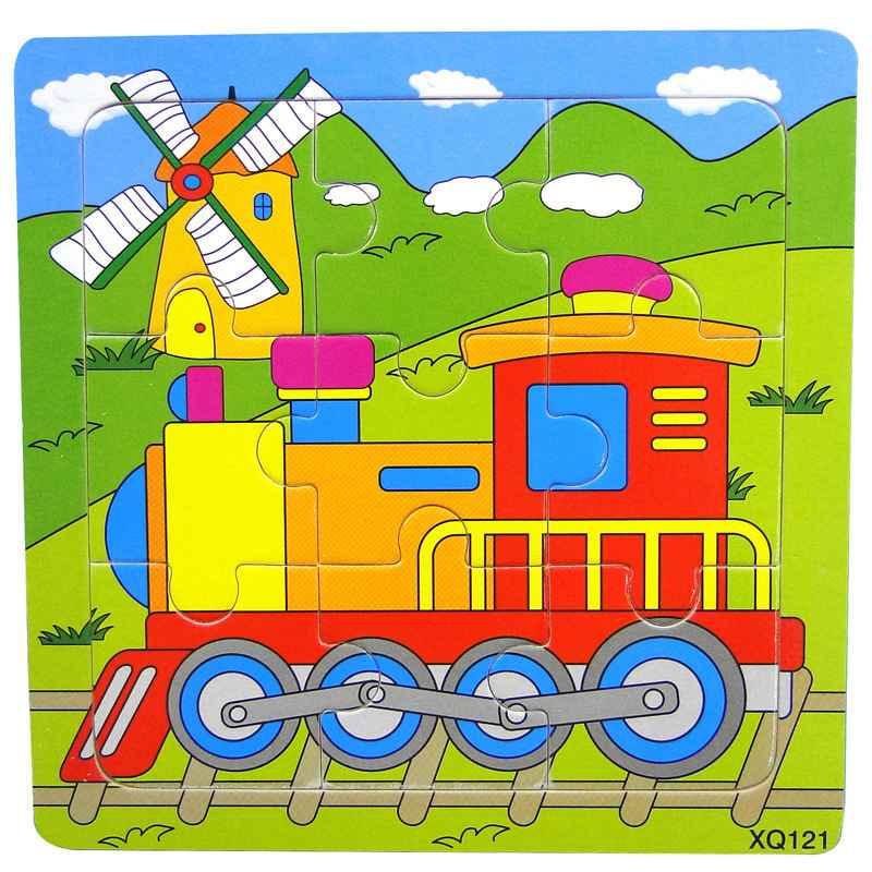 1 Pcs Animal Wooden Puzzles For Children In Wooden 3D Mosaic Puzzles Kids Educational Toys Design For Baby Birthday Gifts