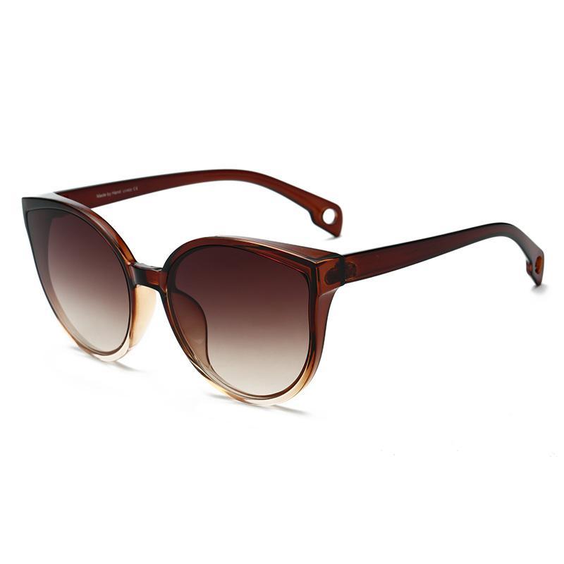 Luxury Modern Elegant Lady Sunglasses WIth Cat Eye Women Eyewear Plastic Frame Clear Lens With UV400 Protection