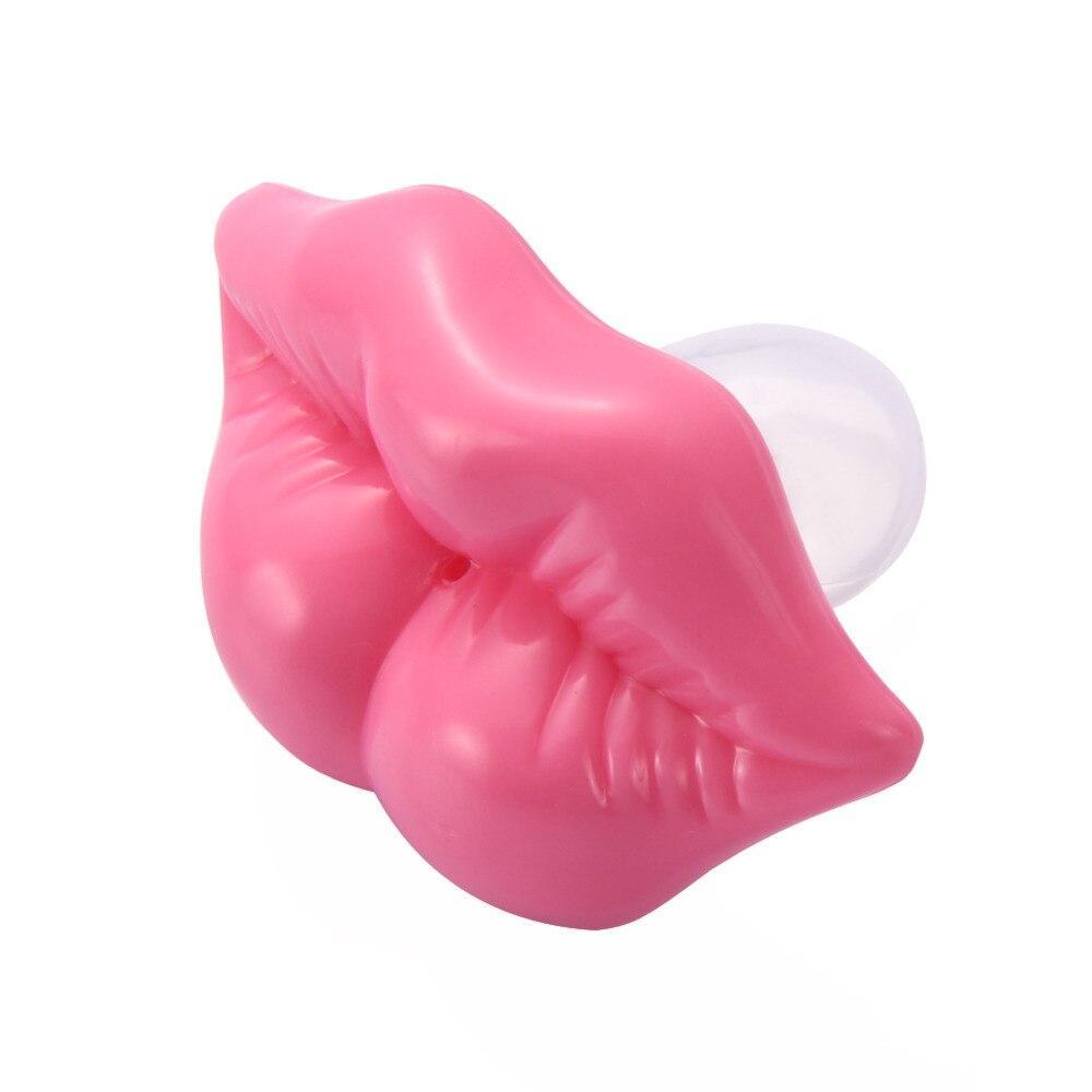Silicone Baby Lip Pacifier Kiss Pink Rose Red Lip Shape Teeth Soothers Funny Baby Pacifiers For Baby and For Kids