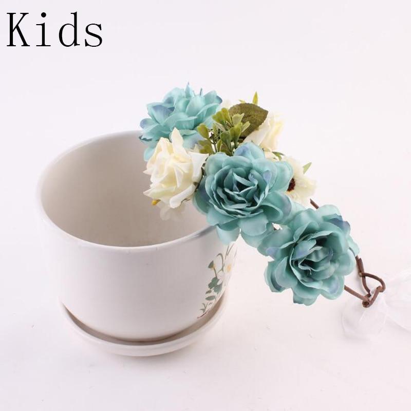 Modern Flower Headband Newborn Matching Flower Crown for Mother Kids Hair Band Accessories