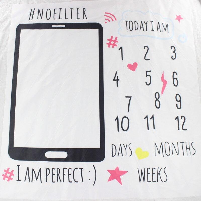 Cartoon Pattern Baby Photo Props Background Blankets Play Mats Backdrop Cloth Calendar Photo Accessories Blanket For Baby