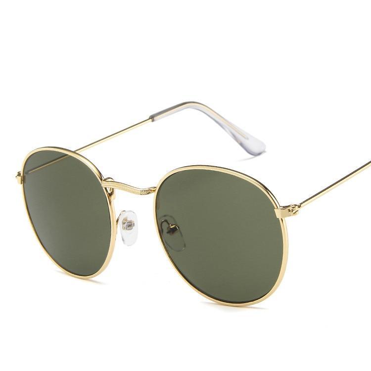 Famous Retro Popular Oval Luxury Round Vintage Woman and Man Sunglasses Brand Designer Oculos De Sol With UV400 protection