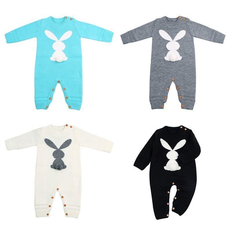 Handmade Modern Luxury Christmas Baby Rompers Newborn Rabbit Baby Jumpsuit Overall Long Sleeve Baby Boys Clothes