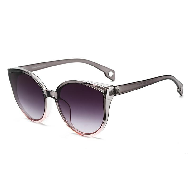 Luxury Modern Elegant Lady Sunglasses WIth Cat Eye Women Eyewear Plastic Frame Clear Lens With UV400 Protection