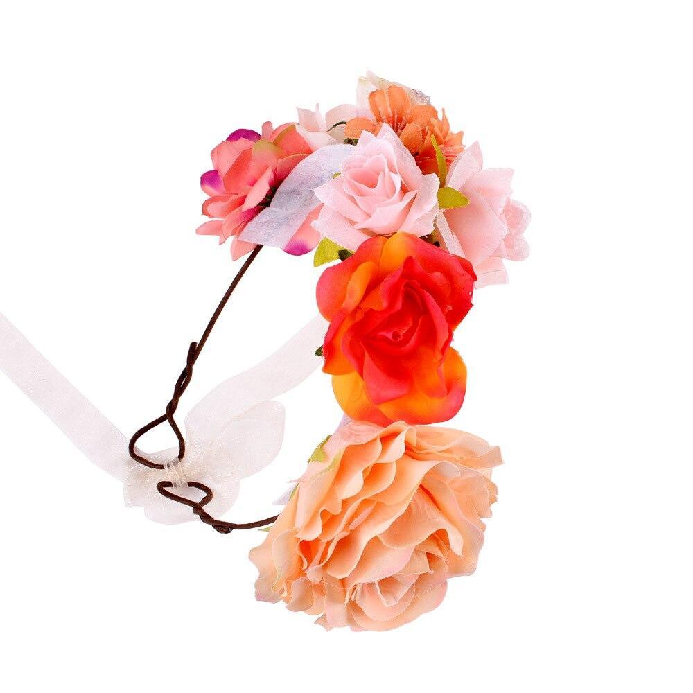 Luxury Handamde Mommy and Baby Flower Headband Large Flower Crown Mother Kids Flowers Headwear For Celebration