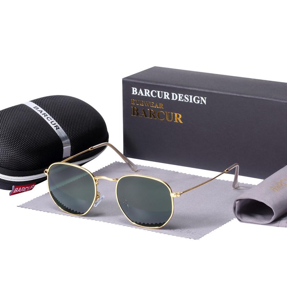 New Luxury and Elegant Reflective Universla Sunglasses for Men and Women Stainless Steel Frame Eyewear Mirror Hexagon Glasses With UV400 Protection