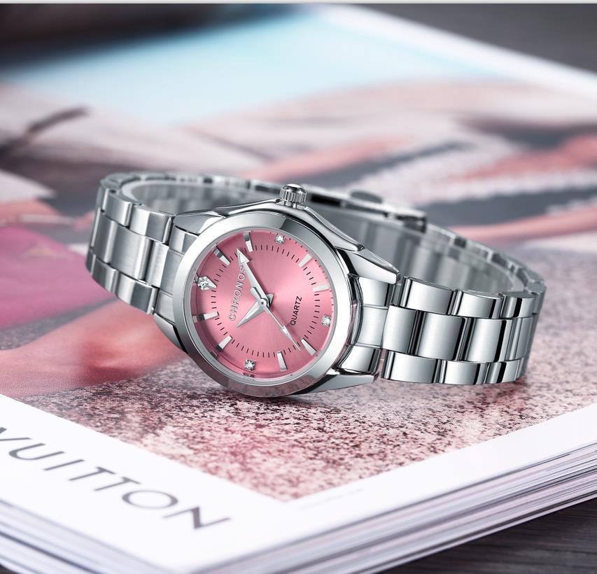 New STEVVEX Women Luxury Rhinestone Stainless Steel Quartz Watches Ladies Business Watch WIth Japanese Quartz Movement For Women and Girls