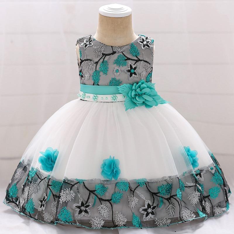 Luxury Elegant Handamde Girls Baby Dresses Lace Tulle Baptism Dresses for Party and Wedding Baby Clothing Dress
