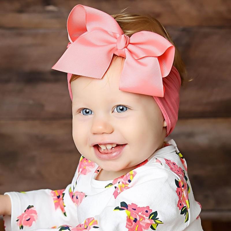 Baby Girls Headbands Hair Accessories Turban Solid Head wear Hair Band Bow Girl Accessories