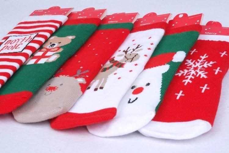 Modern Cotton Baby Socks Christmas Design Baby Girls Socks Cartoon Casual Baby Children's Christmas Socks For Kids