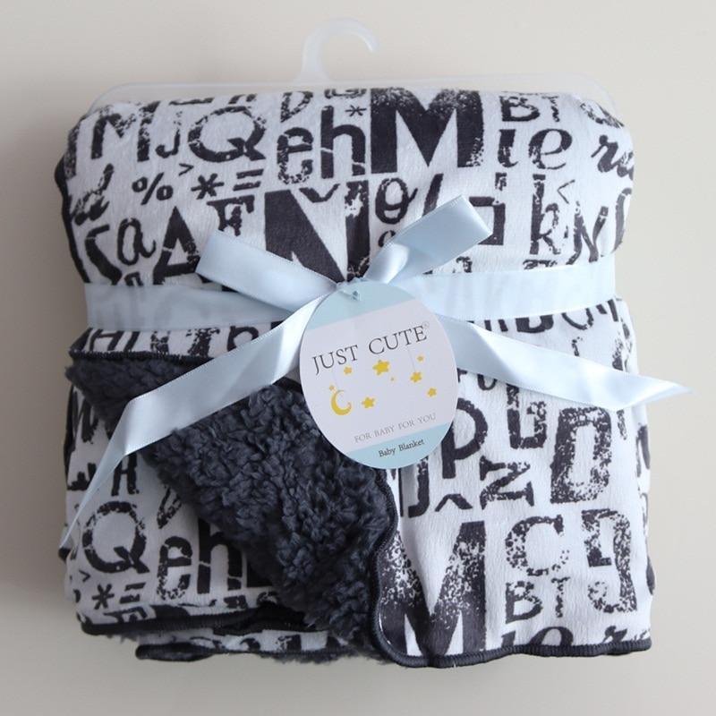 Baby Blankets New Layer Coral Fleece Infant Swaddle Wrap Owl Printed Newborn Baby Bedding Blanket