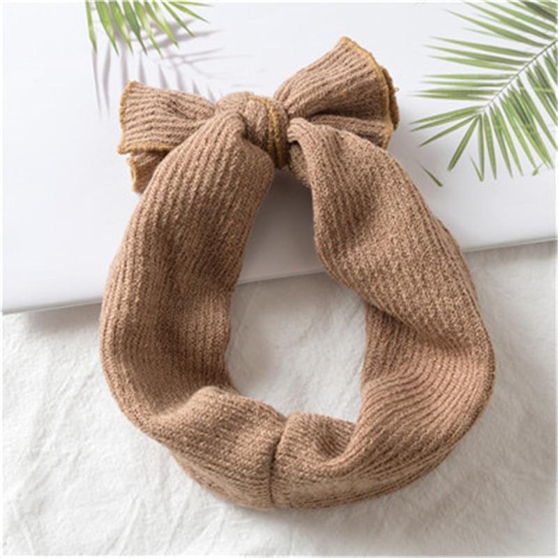 Modern Headbands Knitted Newborn Baby Bows Head Warm Headband Infant Toddler Hair Bow for Girls Kids
