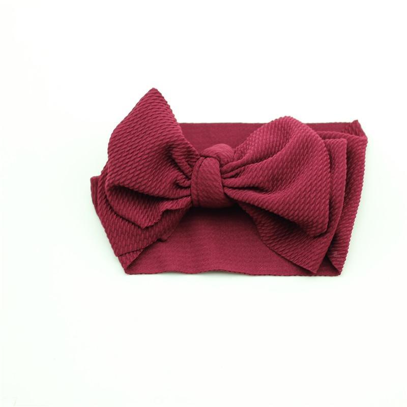 Adjustable Big Bow Headwrap Top Knot Headbands Over Sized Bow Hair Turban for Newborn Girl