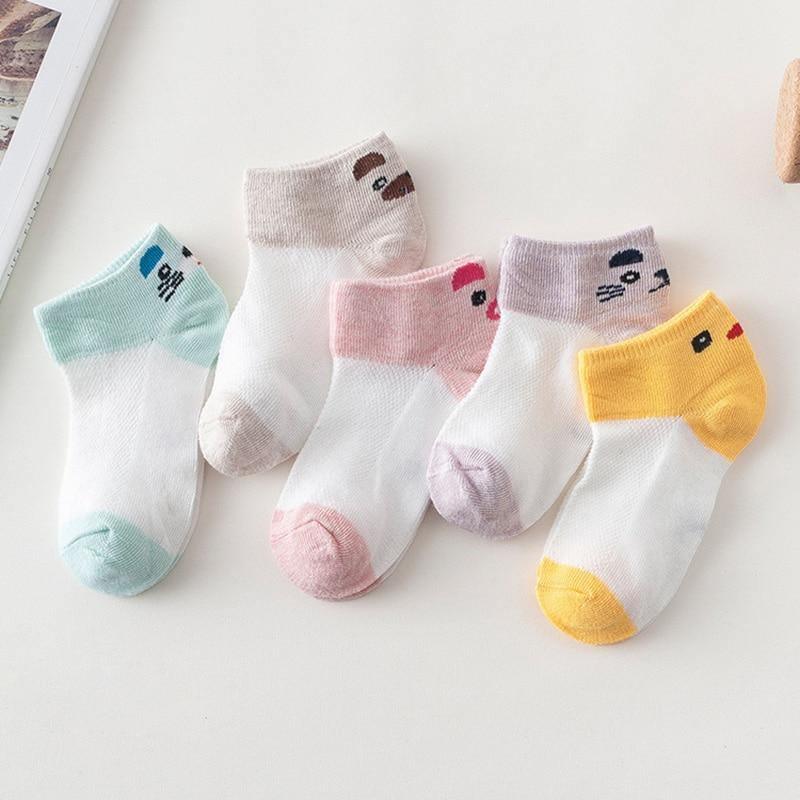 5 Pairs Kids Socks Striped Sock for Children Fashion Sports Elastic Socks Spring Autumn Summer Breathable Soft Socks For Kids