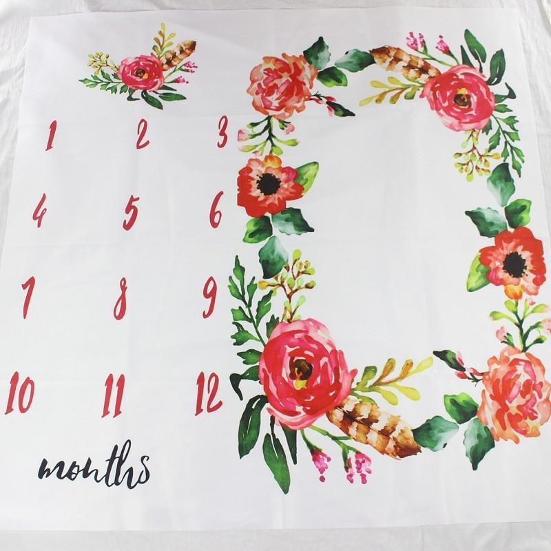 Cartoon Pattern Baby Photo Props Background Blankets Play Mats Backdrop Cloth Calendar Photo Accessories Blanket For Baby