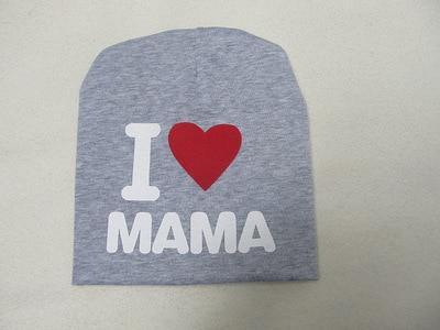 Modern Popular Baby Knitted Warm Cotton Beanie Hat cap For Toddler Baby Kids Cap for Girls & Boys I love Mama Prints Baby Hat Design