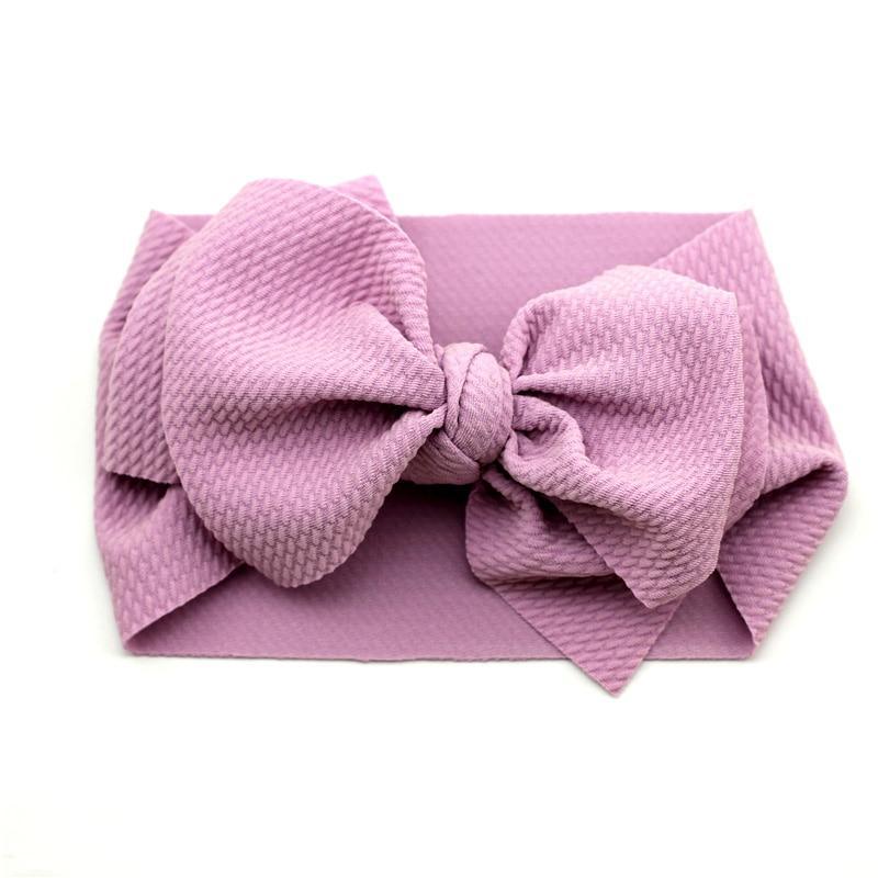 Adjustable Big Bow Headwrap Top Knot Headbands Over Sized Bow Hair Turban for Newborn Girl