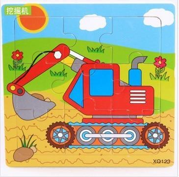 1 Pcs Animal Wooden Puzzles For Children In Wooden 3D Mosaic Puzzles Kids Educational Toys Design For Baby Birthday Gifts