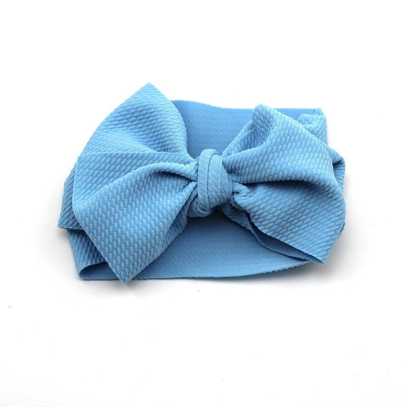Adjustable Big Bow Headwrap Top Knot Headbands Over Sized Bow Hair Turban for Newborn Girl
