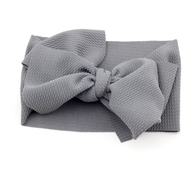 Adjustable Big Bow Headwrap Top Knot Headbands Over Sized Bow Hair Turban for Newborn Girl