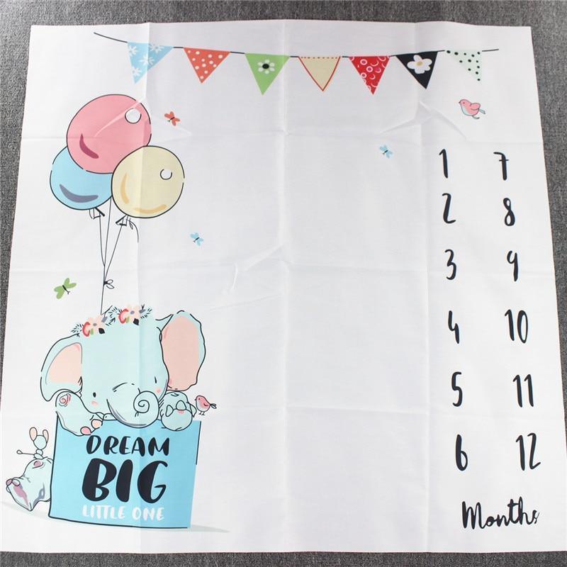 Cartoon Pattern Baby Photo Props Background Blankets Play Mats Backdrop Cloth Calendar Photo Accessories Blanket For Baby