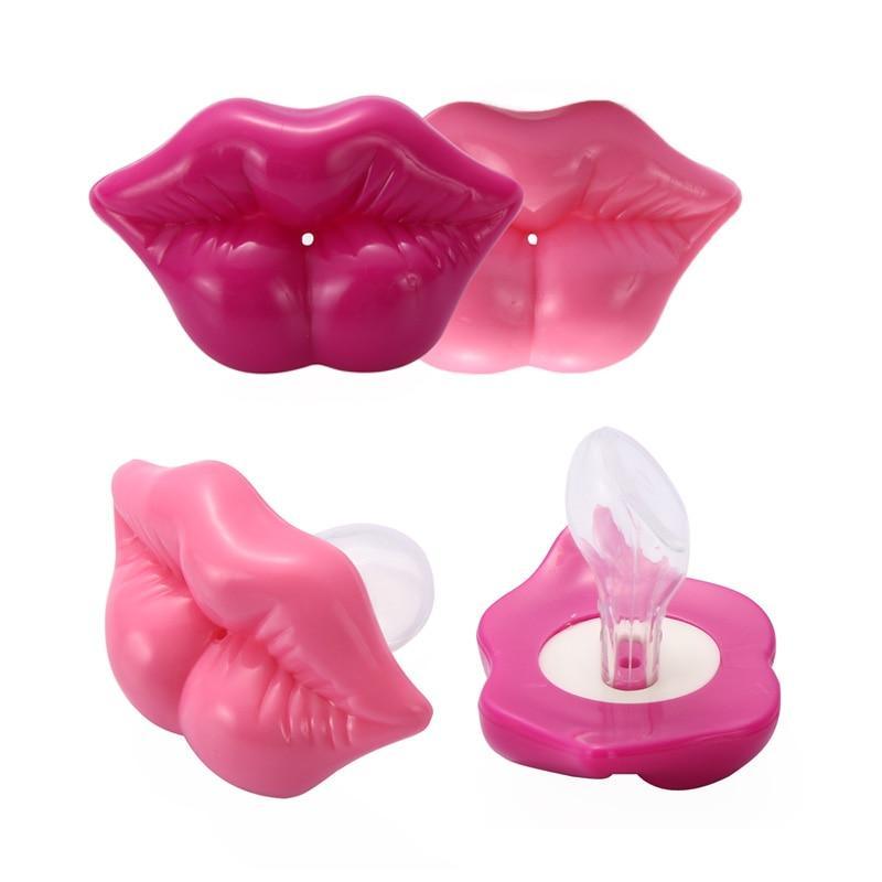 Silicone Baby Lip Pacifier Kiss Pink Rose Red Lip Shape Teeth Soothers Funny Baby Pacifiers For Baby and For Kids