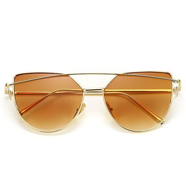 NEW Stevvex Designer Cat eye Sunglasses For Women and Ladies in Vintage Metal Reflective Glasse Mirror Retro Oculos De Sol Gafas Style With UV 400 Protection