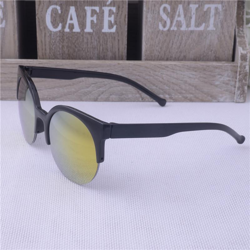 New Luxury Modern Fashion Retro Designer Super Round Circle Glasses With Cat Eye Women's Sunglasses With UV400 Protection