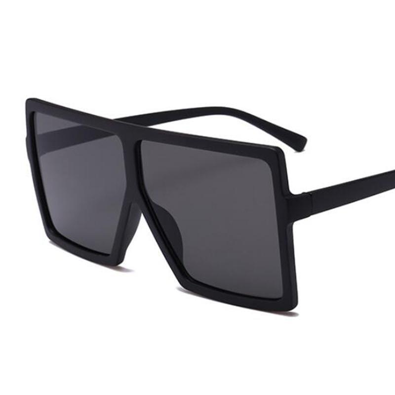 Oversized Luxury Trend New Woman Sunglasses With Black Fashion Square Glasses And Big Frame Sunglasses In Modern Glasses Famous Style
