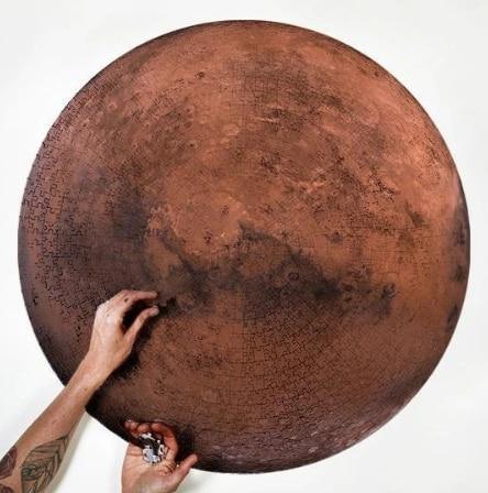 1000PCS/SETColorful Rainbow Round Geometrical Photo Planet Puzzle Adult Kids Educational Toy Puzzle