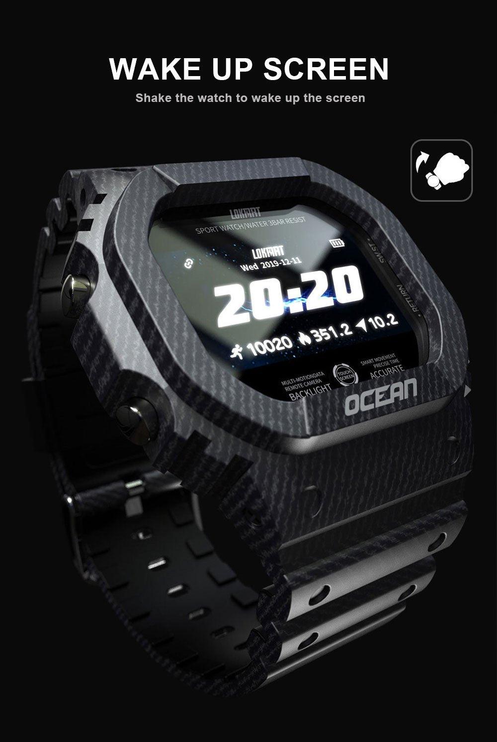 Ocean Army Smart Watch For Menand Woman For Fitness and Sport With Tracker Blood Pressure Message Push Heart Rate Monitor and Clock Smartwatc For Android