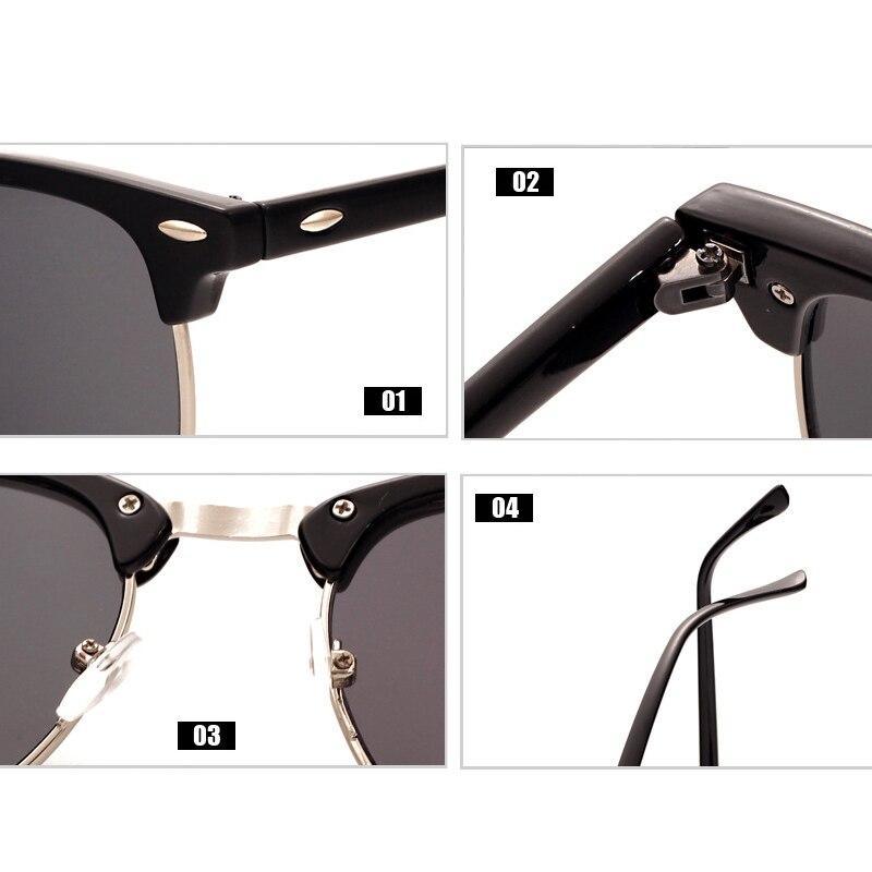 Luxury Popular Famous Retro Semi-Rimless Brand Designer Sunglasses For Women and Men Polarized Classic Oculos De Sol Gafas Retro EyeglassesWith UV400 Sunglasses
