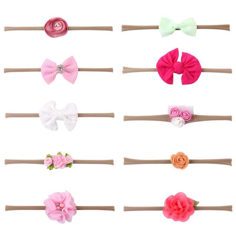 Luxury Modern 10PCS Set Kids Headband Bow For Girl Rabbit Ear Hairbands Turban Knot Kids Turbans Accessories Headband
