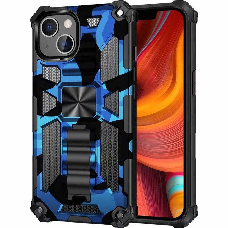Magnetic Army Green Shockproof Durable Cover Compatible iPhone 14 Case for iPhone 14 Pro Max 14 Plus 11 12 13 Pro Max XS Camouflage Armor Heavy Protection Phone Case Cover