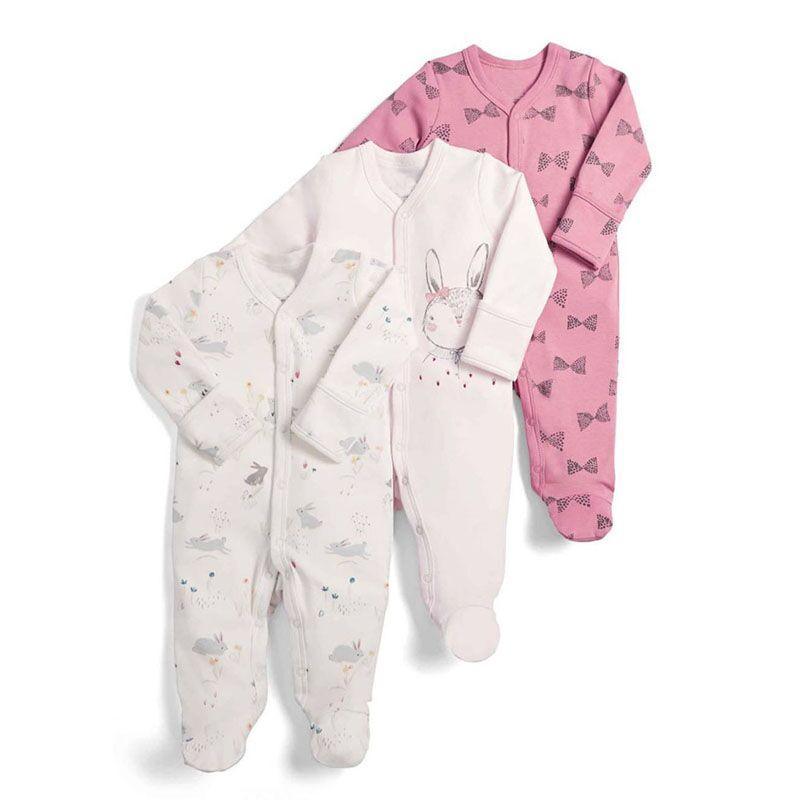 3Pcs Baby unisex Rompers Long Sleeve Sleep suit Cartoon Jumpsuit Baby Pajamas Stes For Kids Between 0-12Months