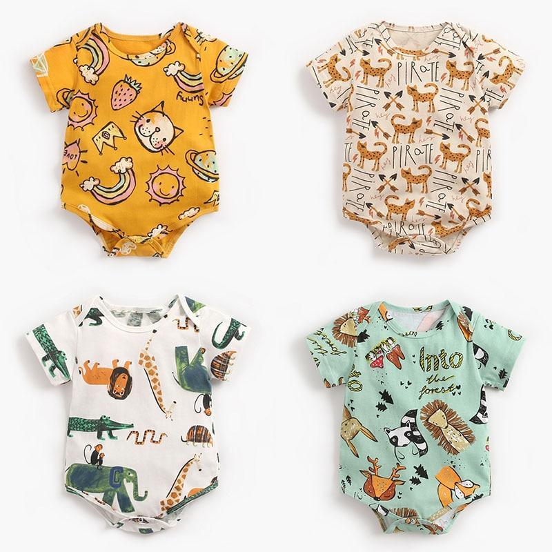 Luxury Modern Interesting Printed Newborn Baby Bodysuit Children Clothing Girls Boy Jumpsuit For Baby Kids