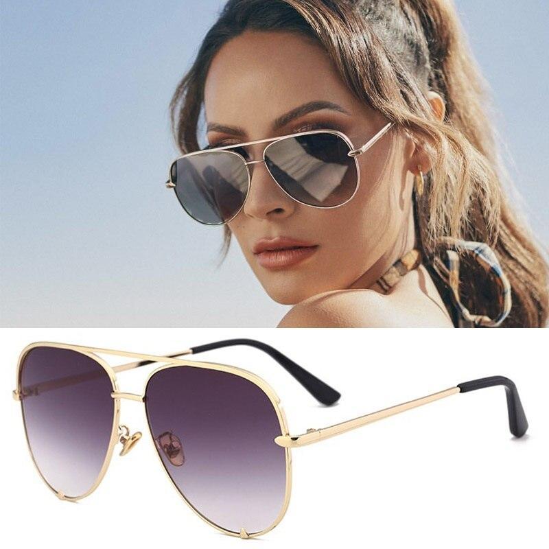 Luxury Lady Vintage Round Metal Sunglasses For Driving Black Retro Mirror Sunglasses Woman Shade Sunglasses With UV400 Protection